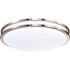Satco Glamour LED 24" Flush Mount Fixture Brushed NICKEL Cct Select 3k/4k/5k