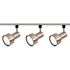 Satco Nuvo Brushed NICKEL Three-Light R30 Step Cylinder Track Kit