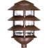 Satco 9" Landscape Pagoda Light Fixture, Bronze, Three Louver, Small Hood