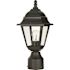 Satco Nuvo Textured Black Briton One-Light 14 Post Lantern