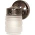 Satco Nuvo Old Bronze One-Light 6 Porch Wall Mason Jar Fixture, Frosted Glass