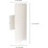 Satco 2 Light LED Large Up And Down Sconce Fixture White Finish 20 Watt