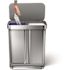 Simplehuman 58l 15 Gal. Rectangular Dual Compartment Step Recycler And Trash Can