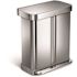 Simplehuman 58l 15 Gal. Rectangular Dual Compartment Step Recycler And Trash Can