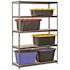 Muscle Rack 5-Shelf Z-Beam Boltless Steel Shelving Unit In Silver Vein