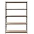 Muscle Rack 5-Shelf Z-Beam Boltless Steel Shelving Unit In Silver Vein