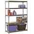 Muscle Rack 5-Shelf Z-Beam Boltless Steel Shelving Unit In Silver Vein
