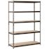 Muscle Rack 5-Shelf Z-Beam Boltless Steel Shelving Unit In Silver Vein