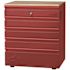 Husky Welded 5-Drawer Base Cabinet In Red, 28 In.w X 32 In.h X 21.5in. D