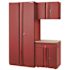 Husky 3-Piece Storage System In Red, 1 Drawer, 64 In. W X 81 In. H X 24 In. D