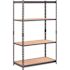 Muscle Rack 4-Tier Steel Shelving In Gray, 36 In. W X 60 In. H X 18 In. D