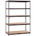 Muscle Rack 5-Tier Shelving Unit In Black, 48 In. W X 72 In. H X 24 In. D