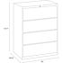 Hirsh 25" Deep 4 Drawer Legal Width Metal Vertical File Commercial Grade L Gray