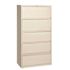Hirsh 36" W 5 Drwr Metal Lateral File Roll-Out Shelve Letter/legal/a4 Hang Putty