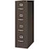 Hirsh 4 Shelf Metal Bookcase 60" H Black