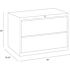 Hirsh 4 Shelf Metal Bookcase 60" H Light Gray
