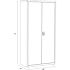 Hirsh 6 Shelf Metal Bookcase 82" H Black