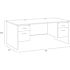Hirsh 22" Deep 4 Drawer Letter Width Vertical File Commercial Grade Light Gray