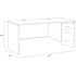Hirsh 72" Wx30" D Open Desk Commercial Office/home Black/weathered Charcoal