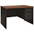 Hirsh Executive Office Modular Double Pedestal File Desk 36" Dx72"w Black/walnut