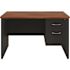 Hirsh Executive Office Modular Double Pedestal File Desk 36" Dx72"w Black/walnut