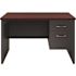 Hirsh Executive Office Modular Dbl Pedestal File Desk 36" Dx72" W Char/mahogany