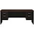 Hirsh Executive Modular Right-Hand Single Pedestal Desk 30"dx66"w Black/walnut