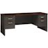 Hirsh Executive Modular Right-Hand Single Pedestal Desk 30" Dx48" W Black/walnut