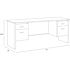 Hirsh Executive Modular Right-Hand Single Pedestal Desk 30" Dx48" W Black/walnut