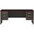 Hirsh Executive Modular Right-Hand Single Pedestal Desk 30" Dx48" W Black/walnut