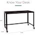 Hirsh Executive Modular Left-Hand Sngl Pedestal File Desk 30"dx66"w Black/walnut