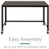 Hirsh Executive Modular Left-Hand Sngl Pedestal File Desk 30"dx66"w Black/walnut