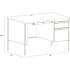 Hirsh 24dx72w Double Pedestal Desk Credenza Arch Pull Handles Charcoal/mahogany
