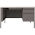 Hirsh 24dx60w Double Pedestal Office Desk Credenza Arch Pull Handle Black/walnut