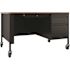 Hirsh 30"dx48"w Right Hand Sngl Pedestal Desk Rnd Corner T-Mold Top Black/walnut