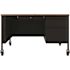 Hirsh 30"dx48"w Right Hand Sngl Pedestal Desk Rnd Corner T-Mold Top Black/walnut