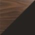 Hirsh 30"dx60"w Double Pedestal File Desk Rnd Corner T-Mold Top Black/walnut