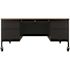 Hirsh 30"dx60"w Double Pedestal File Desk Rnd Corner T-Mold Top Black/walnut