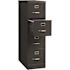 Hirsh 26.5" Dp 4 Drwr Letter Width Vert Cabinet Commercial Grade Med Tone Brown