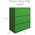Hirsh 36" Wide 2 Drwr Metal Lateral File Cabinet Letter/legal/a4 Screamin' Green