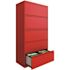 Hirsh 36" Wide 5 Drwr Metal Lateral File Cabinet Letter/legal/a4 Screamin' Green