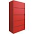 Hirsh 36" Wide 5 Drwr Metal Lateral File Cabinet Letter/legal/a4 Screamin' Green