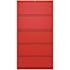 Hirsh 36" Wide 5 Drwr Metal Lateral File Cabinet Letter/legal/a4 Screamin' Green