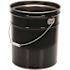 Vestil Steel Pail With Handle, 5 Gallon Capacity, Black Package Of 3
