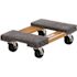 Vestil 900 Lb Capacity Tan Hardwood Carpet End Dolly 18 X 12, Package Of 2