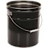Vestil Black Open Head Steel Pail 5 Gallon