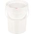 Vestil Plastic Screw Top Pail With Lid/handle,5 Gallon Capacity Package Of 2