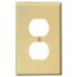 Leviton 1-Gang Duplx Outlet/rcpt Wallplate Midway Size Thermoplastic Nylon Ivory