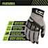 Awp Heavy-Duty Carbon Knuckle Impact Protection Work Gloves - X-Large