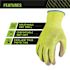 Awp Latex Coated High Visibility Honeycomb Grip Work Gloves - Large